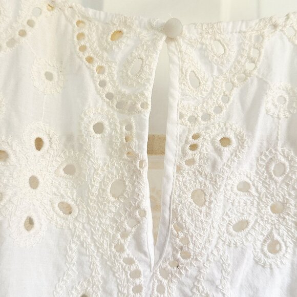 Sezane White Eyelet Blouse - Picture 9 of 9